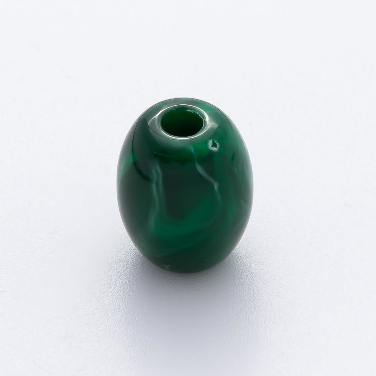 10pcs 18mm Dark Blue, Green, Brown, Light Blue, White Marble Resin Oval Bead Set | Beads-00029 - Beads-00033