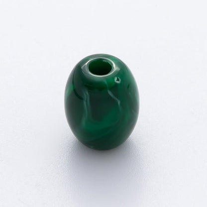 10pcs 18mm Dark Blue, Green, Brown, Light Blue, White Marble Resin Oval Bead Set | Beads-00029 - Beads-00033