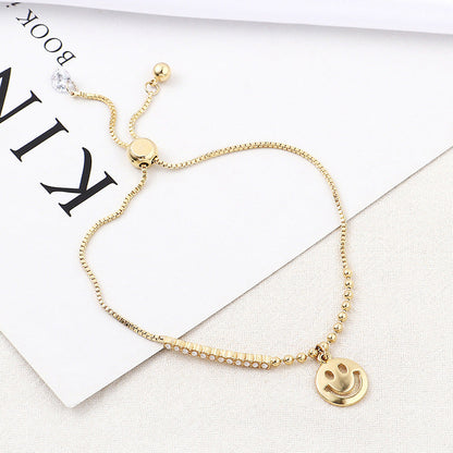Western Fashion Simple Smiley Bracelet Women&
