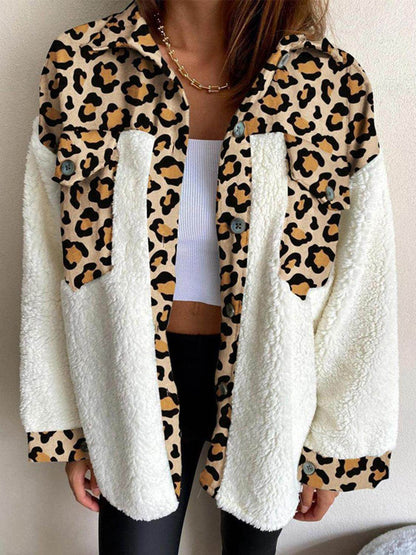 Fuzzy Button Up Long Sleeve Jacket for Cozy Style