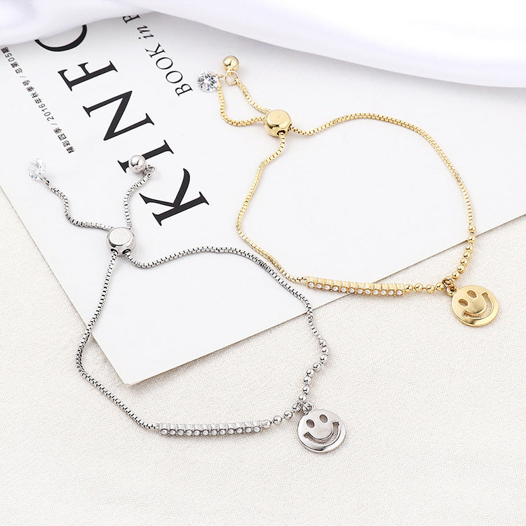 Western Fashion Simple Smiley Bracelet Women&