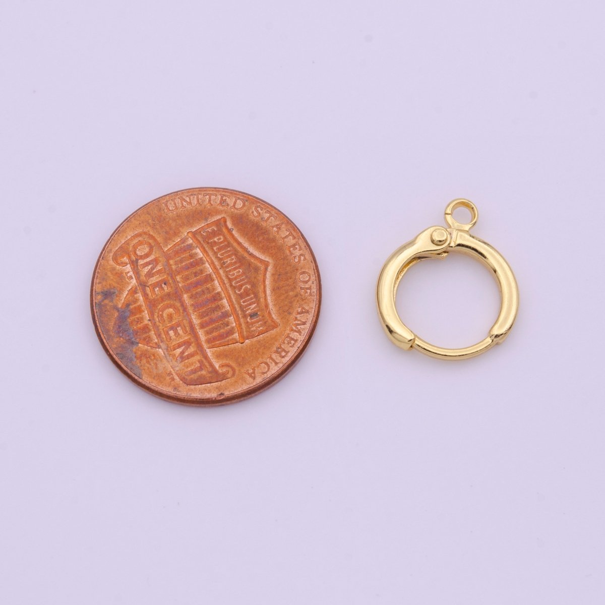11.5mm Gold Open Loop Huggie Earring Supply | K-291 K-293