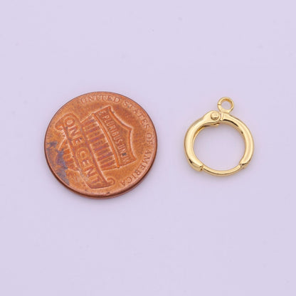 11.5mm Gold Open Loop Huggie Earring Supply | K-291 K-293