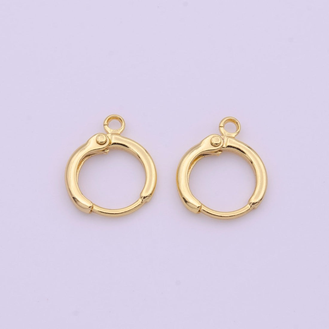 11.5mm Gold Open Loop Huggie Earring Supply | K-291 K-293