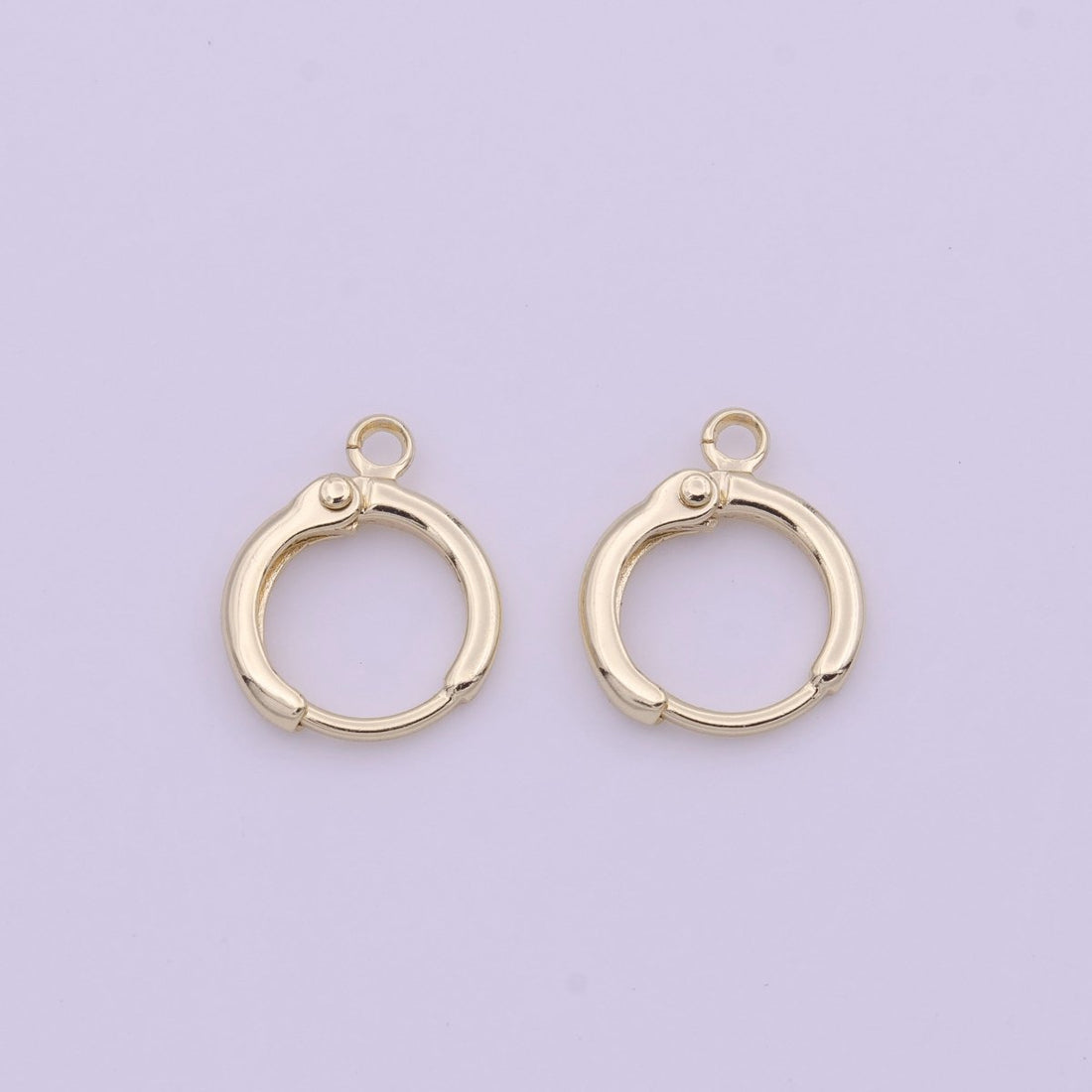 11.5mm Gold Open Loop Huggie Earring Supply | K-291 K-293