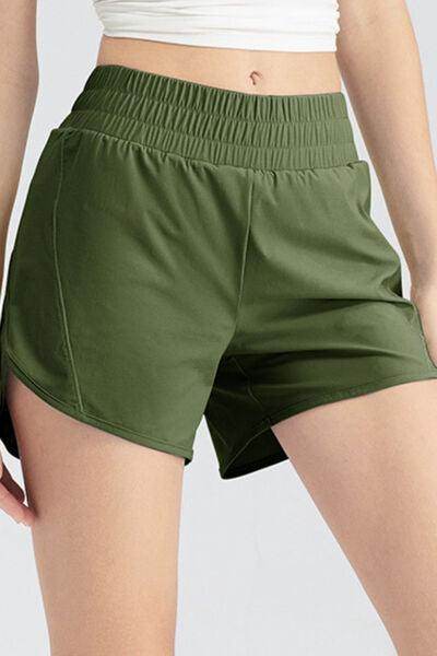Elastic Waist Active Shorts for Comfortable Workouts