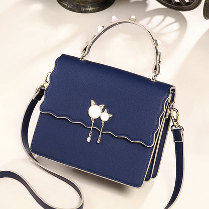 Genuine leather handbags portable fashion simple shoulder bag trendy all-match crossbody bag tote bag