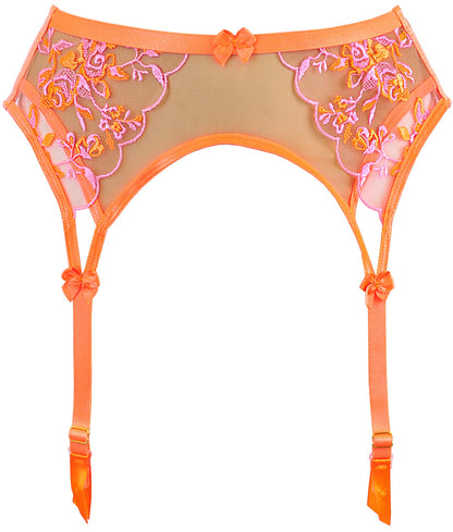 Axami Tropica Coral Sheer Garter Belt
