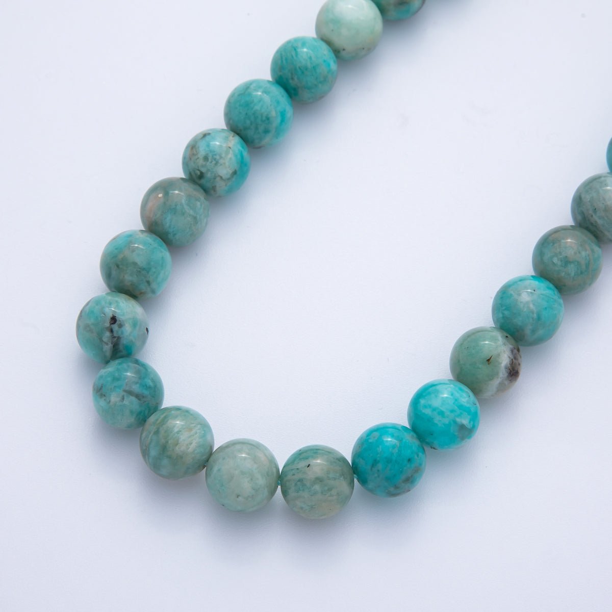 11.8mm Blue Teal Turquoise Natural Gemstone Round Strand Finding | WA-4101