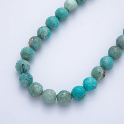 11.8mm Blue Teal Turquoise Natural Gemstone Round Strand Finding | WA-4101