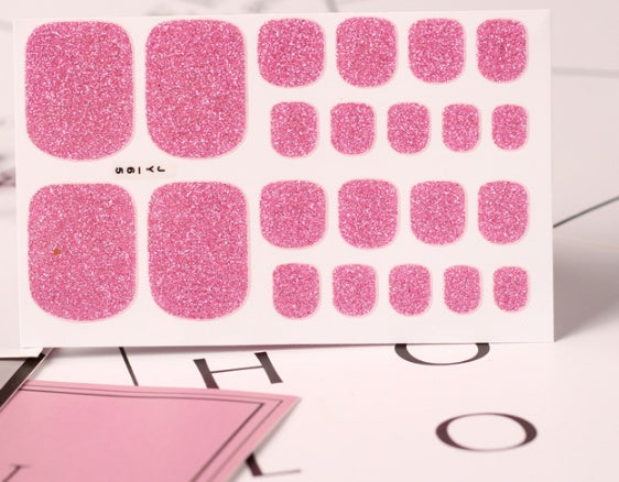 Green Onion Powder Nail Stickers (22 Solid Color)