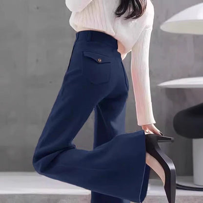 Versatile High-waisted Slimming Workwear Bootcut Pants