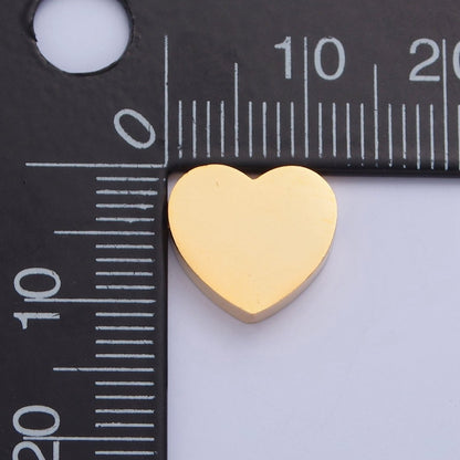 11mmx12mm Stainless Steel Heart Bead For Jewelry Making W-847 W-848
