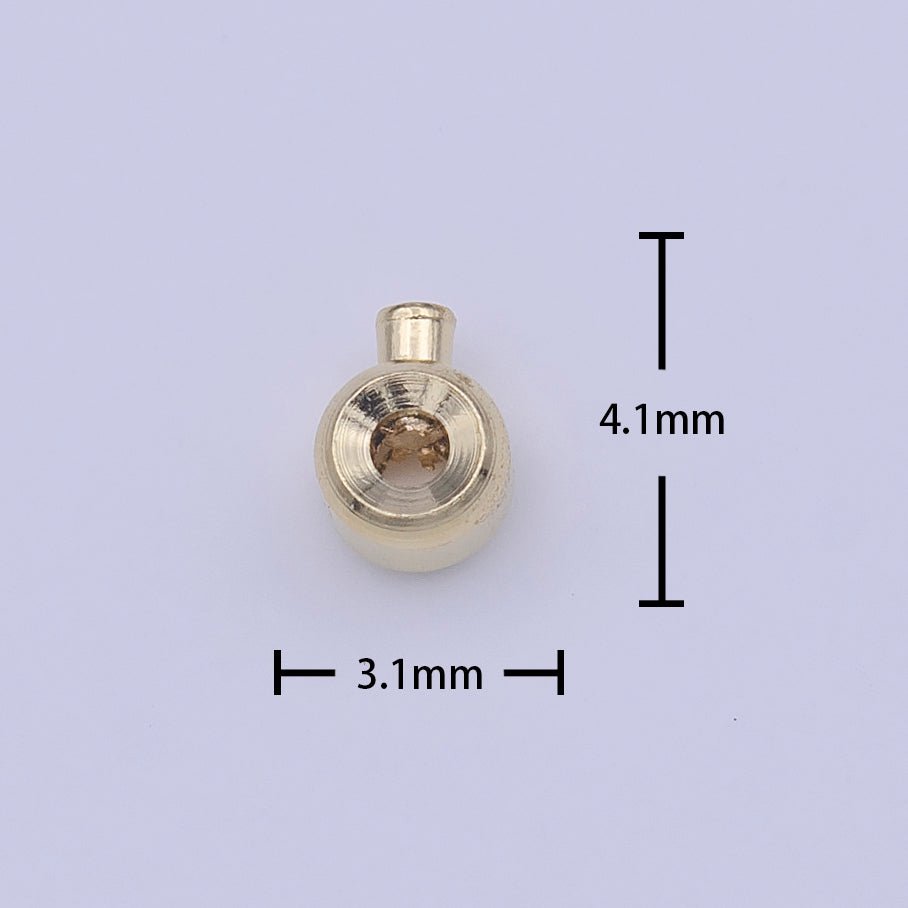 12 Pieces Gold Filled Jewelry Bead Connector Link Crimp Supply Making in Gold &amp; Silver | B-608 B-611