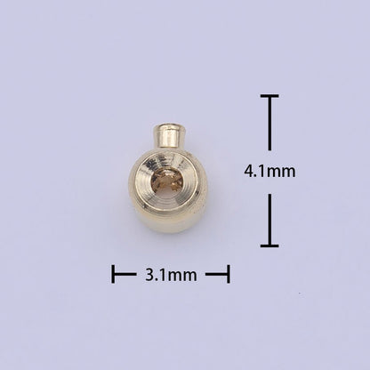 12 Pieces Gold Filled Jewelry Bead Connector Link Crimp Supply Making in Gold &amp; Silver | B-608 B-611
