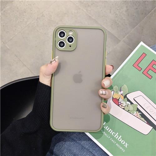 Frosted Color Contrast Mobile Phone Case To Prevent Falling