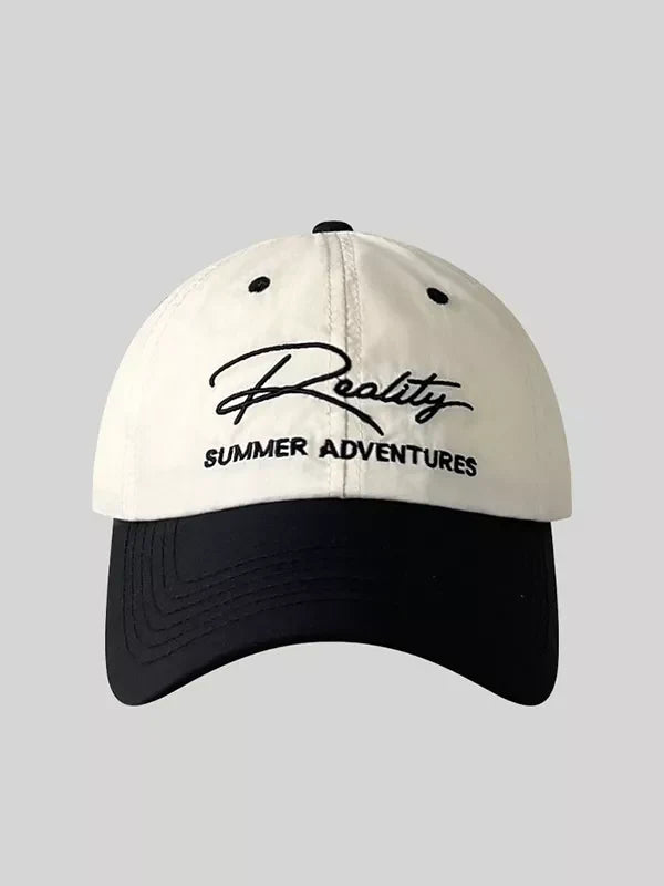 Letter Embroidered Adjustable Baseball Cap