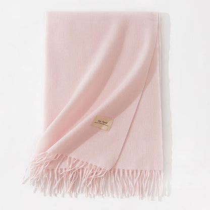 Pure Color Artificial Cashmere Scarf Women&