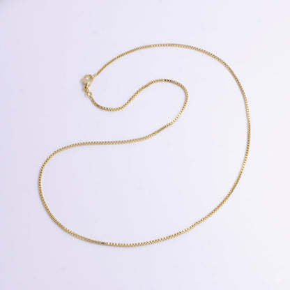 1.2mm Box 17.5 Inch Dainty Layering Chain Necklace | WA-1896 Clearance Pricing