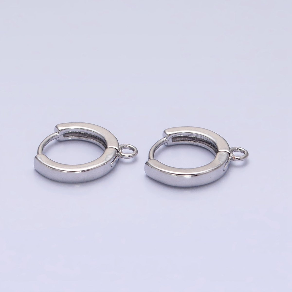 12mm Round Huggie Open Loop Earrings Supply in Gold &amp; Silver | Z-288 Z-289