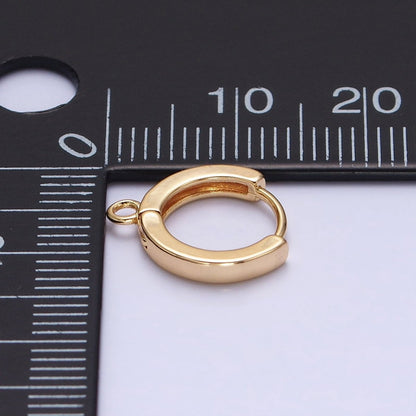 12mm Round Huggie Open Loop Earrings Supply in Gold &amp; Silver | Z-288 Z-289