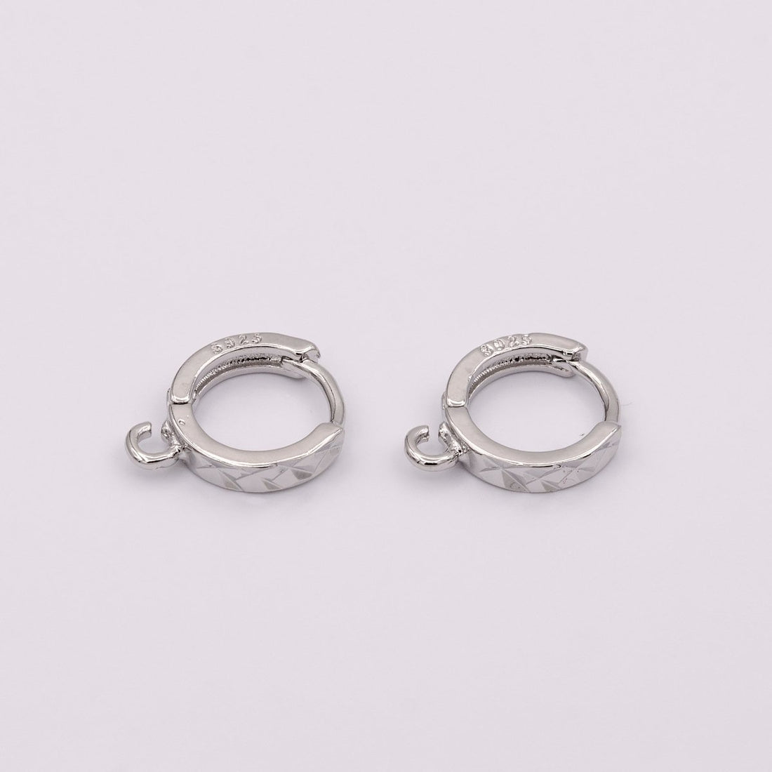 12mm Silver Cartilage Open Loop Huggie Earrings Supply | Z-362