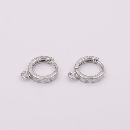 12mm Silver Cartilage Open Loop Huggie Earrings Supply | Z-362