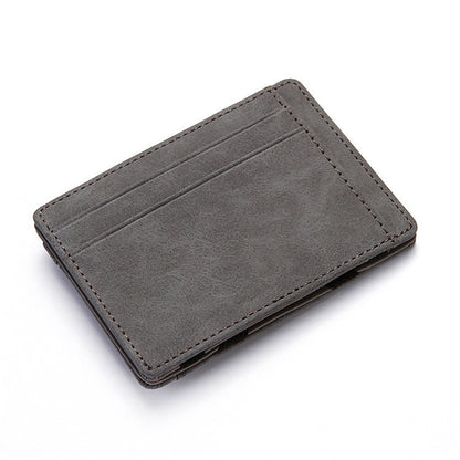 PU Creative Magic Wallet Flip Card Holder Men&