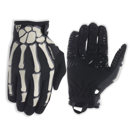 Skull Luminous Outdoor Non-slip Wear-resistant Full Finger Touch Screen Riding Gloves
