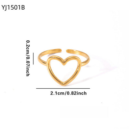 Irregular Geometric Stainless Steel Ring