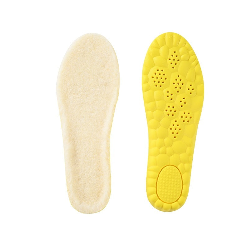 Cloud Winter Warm Height Increasing Insole Wool Fleece Lined