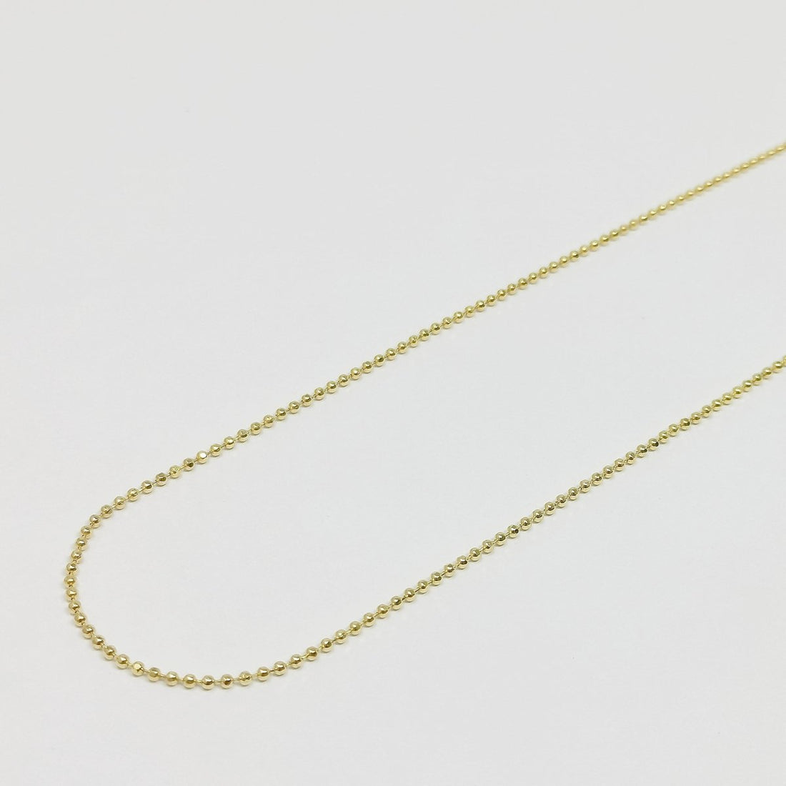OS 1.3mm Ball Beads Chain, 24K Gold Filled Chain By Yard, Round Bead Chain For DIY Jewelry Making, Bracelet Necklace Component Supply | ROLL-357