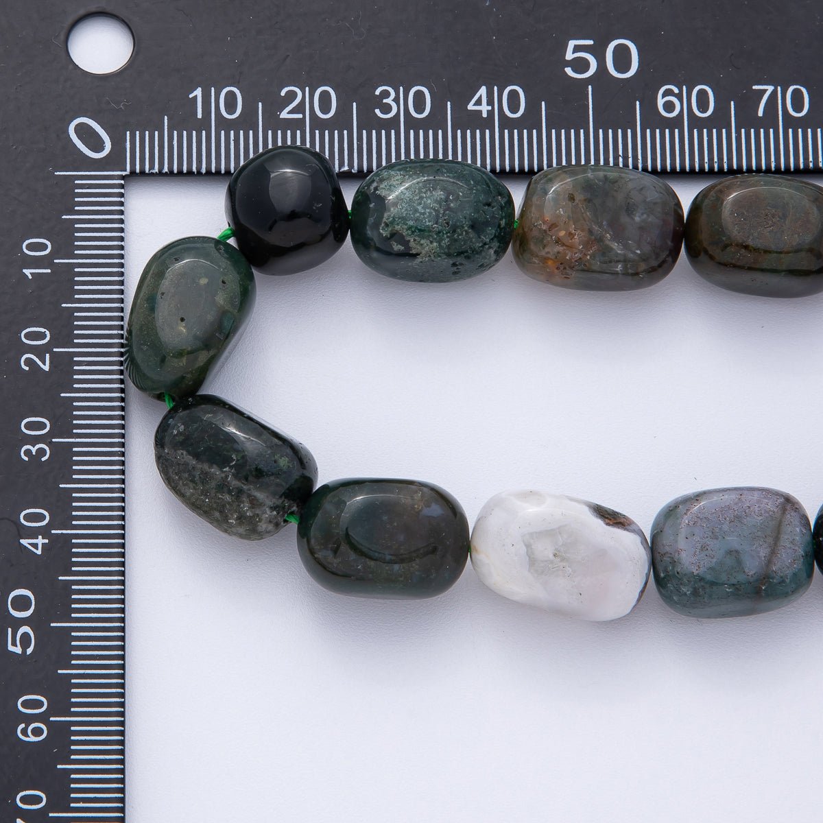 13mm Bloodstone, Moss Agate, Amazonite, Lapis Lazuli Pebble Nugget Natural Gemstone Strand Finding | WA-3926 ~ WA-3929