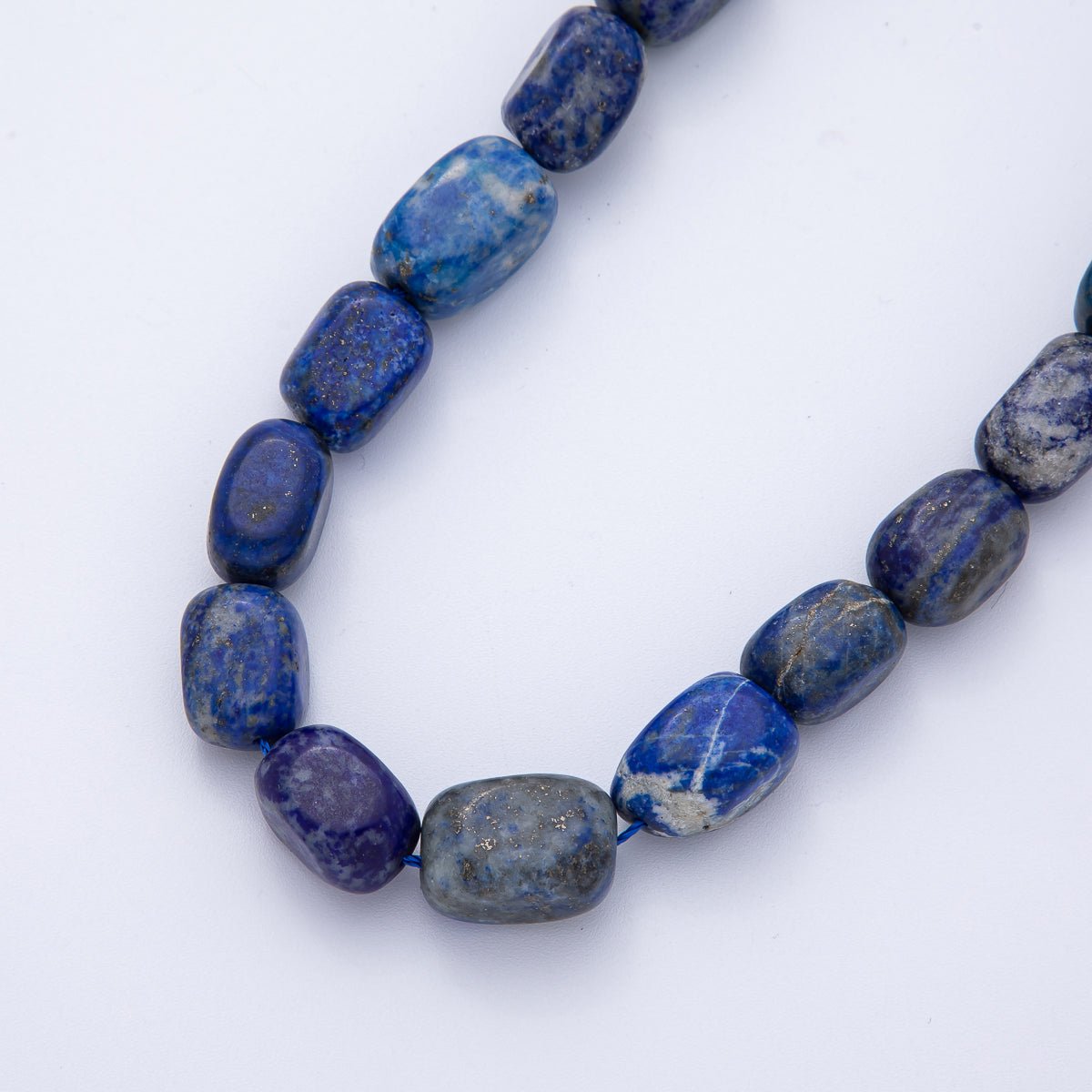 13mm Bloodstone, Moss Agate, Amazonite, Lapis Lazuli Pebble Nugget Natural Gemstone Strand Finding | WA-3926 ~ WA-3929