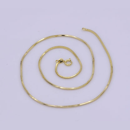1.3mm Snake Herringbone 18 Inch, 20 Inch Layering Chain Necklace | WA-402 WA-403 Clearance Pricing