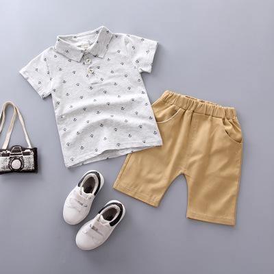 Modern Luxury Baby Boys T shirt And Shorts Anchor Printed Children&