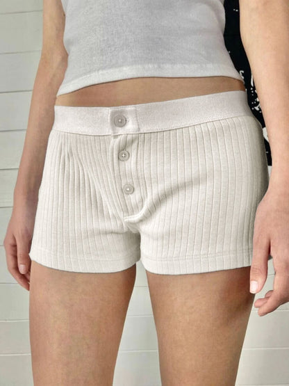 Devine Button Detail Shorts