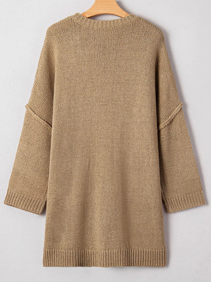 Oversize Drop Shoulder Slouchy Sweater Dress