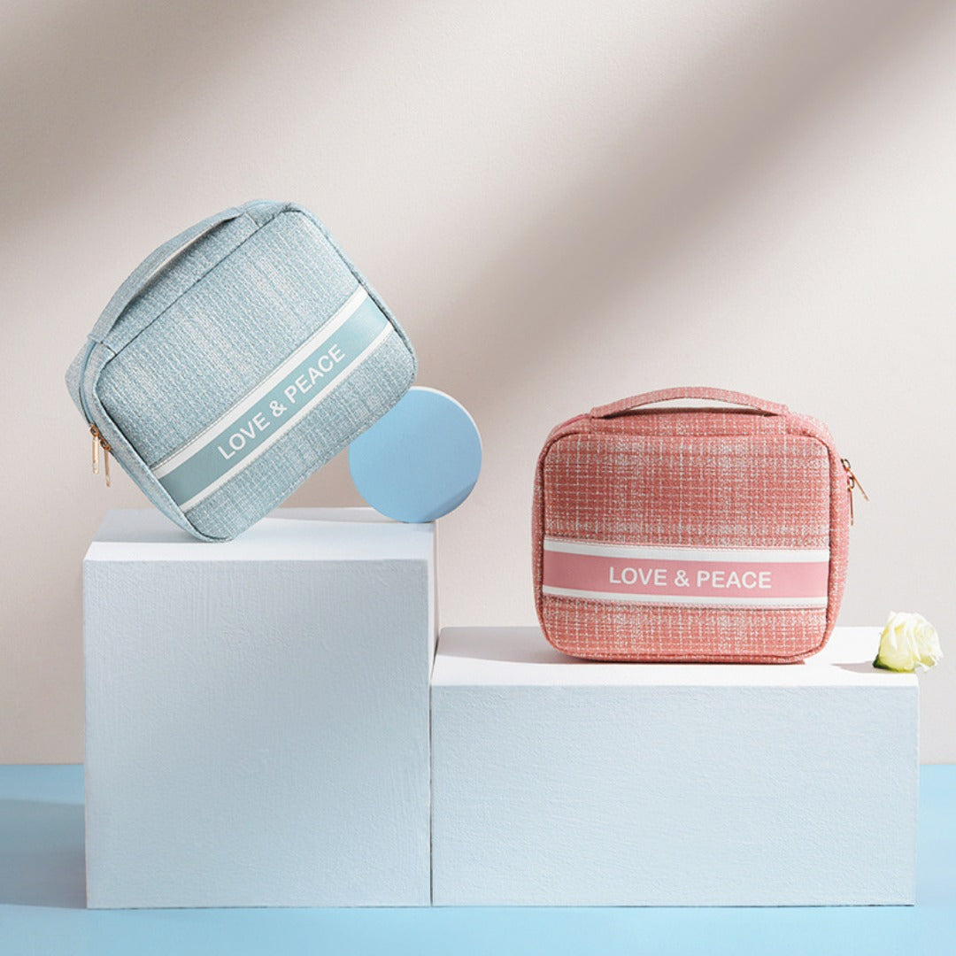 Makeup bags, smallSquare small travel storage bag, portable cosmetic bag,