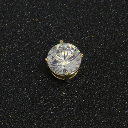 14K Gol Filled CZ micro pave solitaire round beads, spacer beads, small round spacer beads, mini small round beads 8.2*5.5mm B-683