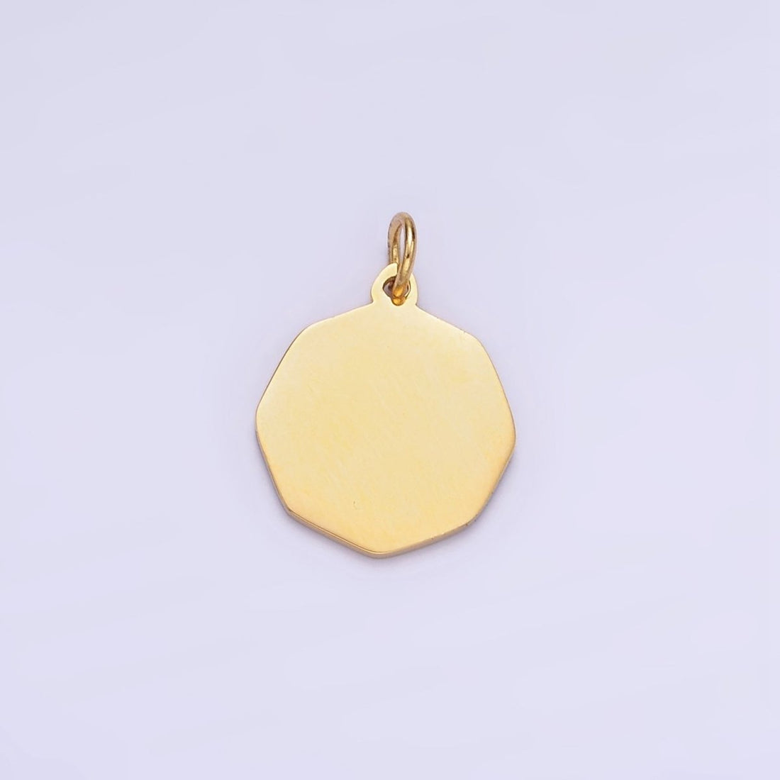 14K Gold Filed 15mm Hexagon Minimalist Charm | P949