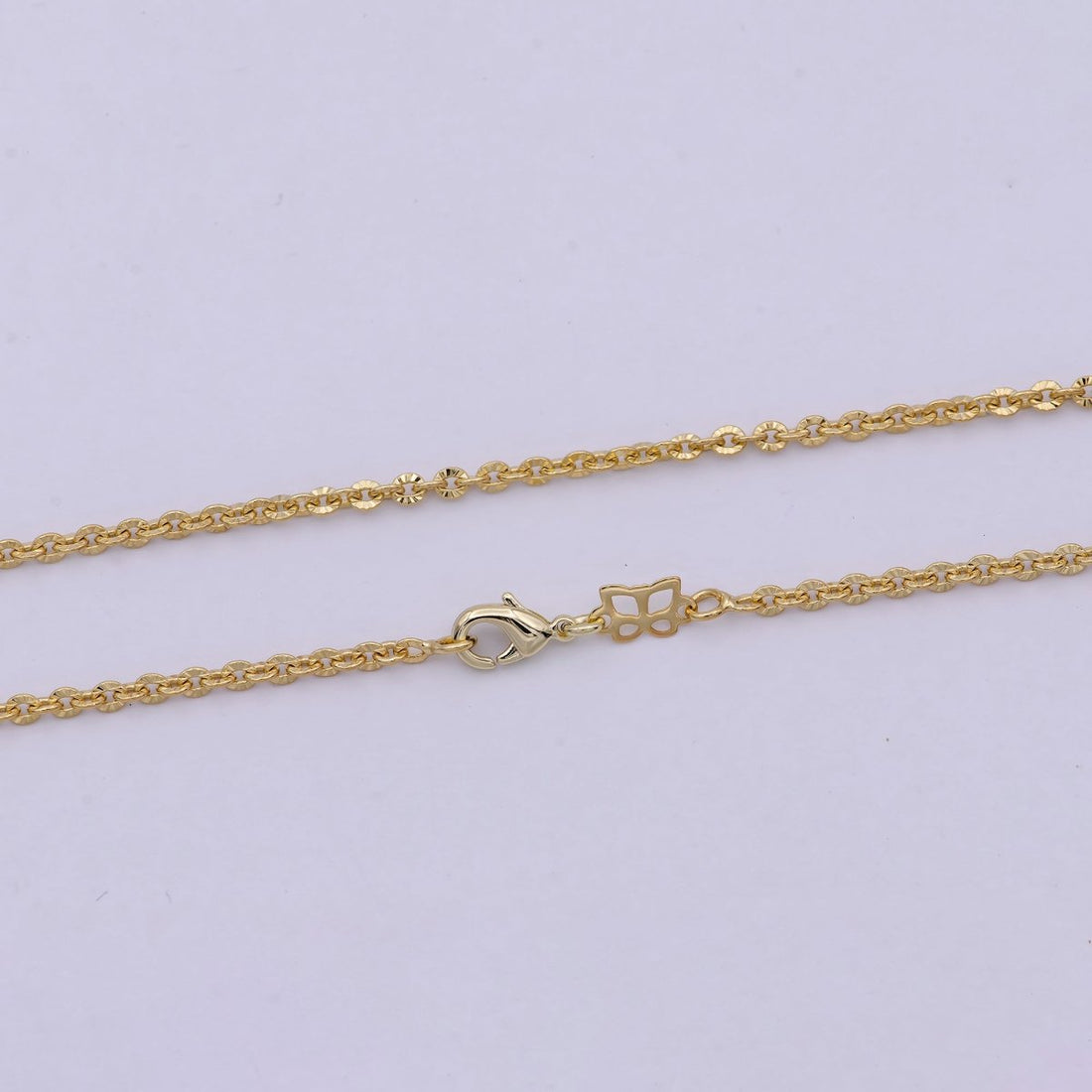 14k Gold Fill Diamond Cut Cable Chain, Cable gold chain necklace, cable chain, gold chain, gold necklace, plain necklace 18 inch length 2.4mm width |  WA-534 Clearance Pricing