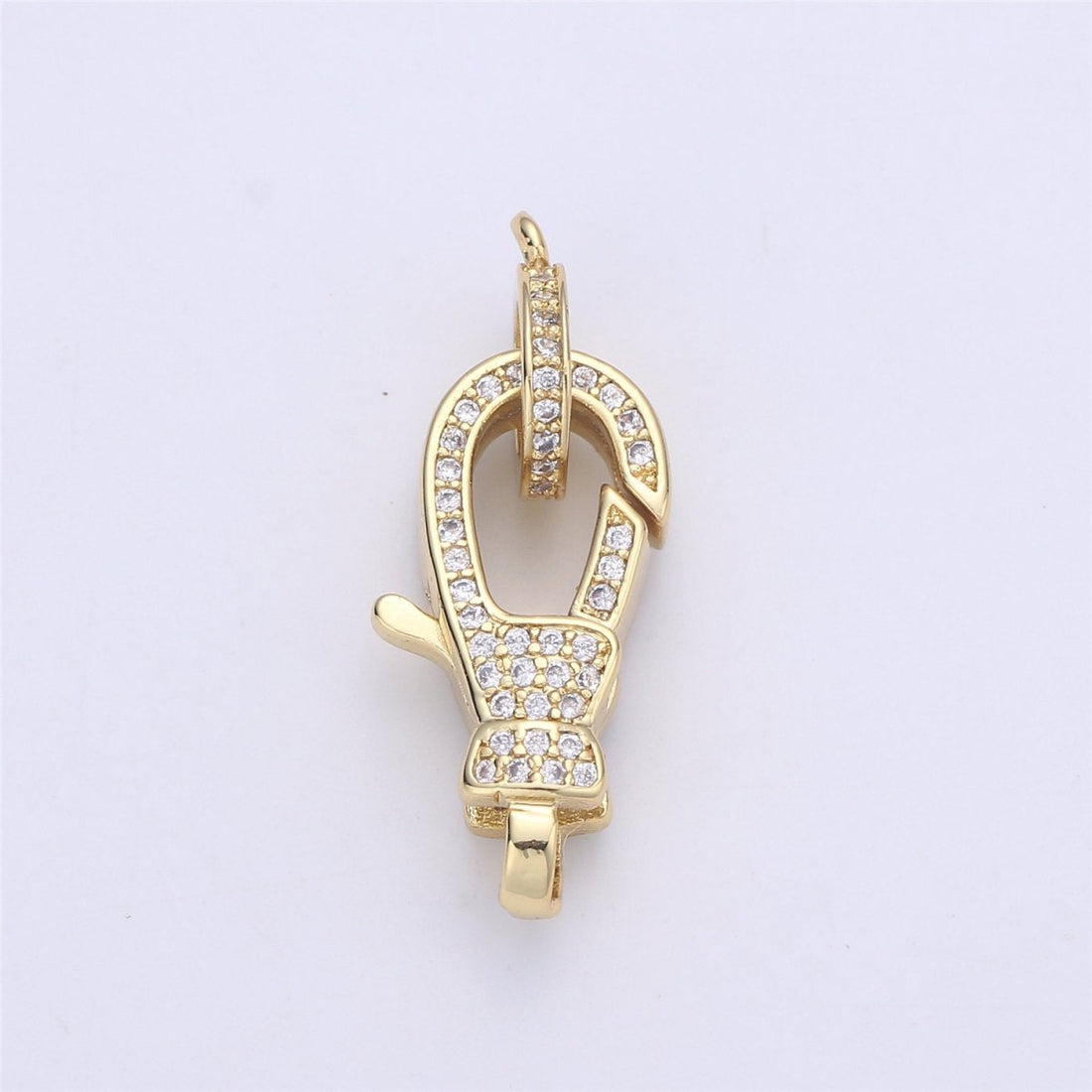 14k Gold Fill Lobster claw clasp for Bracelet Necklace Buckle Micro paved ,CZ Cubic Clasp Fastener for Beading supplies Component K-390 K-432