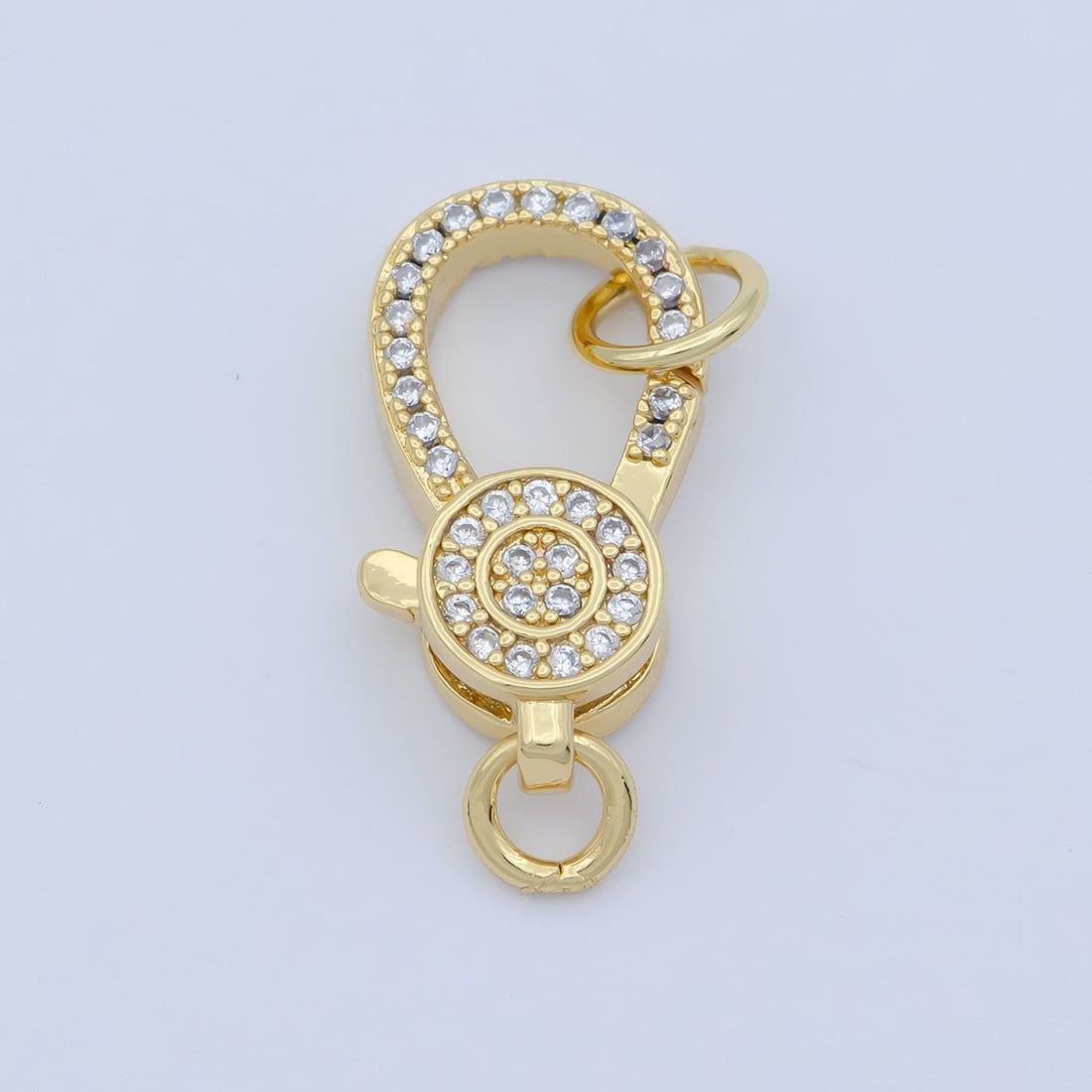 14k Gold Fill Lobster claw clasp for Bracelet Necklace Buckle Micro paved ,CZ Cubic Clasp Fastener for Beading supplies Component L-401 L-402