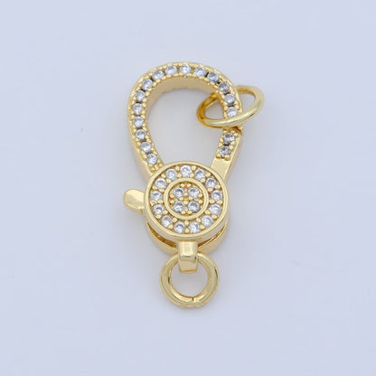 14k Gold Fill Lobster claw clasp for Bracelet Necklace Buckle Micro paved ,CZ Cubic Clasp Fastener for Beading supplies Component L-401 L-402