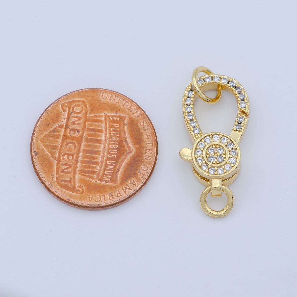 14k Gold Fill Lobster claw clasp for Bracelet Necklace Buckle Micro paved ,CZ Cubic Clasp Fastener for Beading supplies Component L-401 L-402