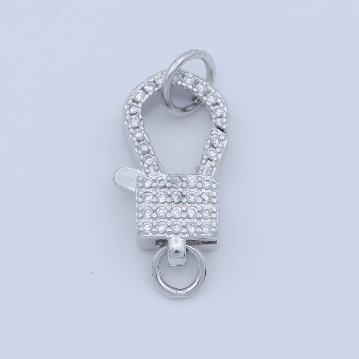 14k Gold Fill Square clasp for Bracelet Necklace Buckle Micro paved , CZ Cubic Lobster Clasp Fastener for Beading supplies Component L-405 L-406