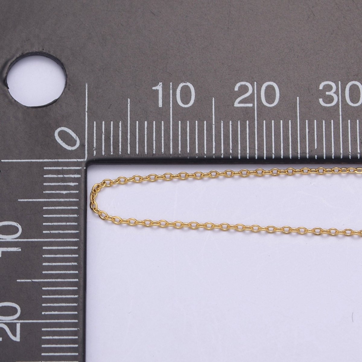 14K Gold Filled 0.6mm Dainty Cable Chain 18 Inch Layering Cable Slider Necklace in Silver &amp; Gold | WA-728 WA-735 Clearance Pricing