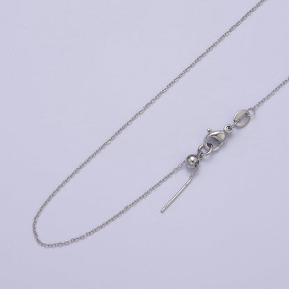 14K Gold Filled 0.6mm Dainty Cable Chain 18 Inch Layering Cable Slider Necklace in Silver &amp; Gold | WA-728 WA-735 Clearance Pricing