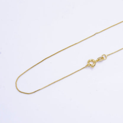 14K Gold Filled 0.7mm Box Chain 17.5 Inch Necklace | WA-2511